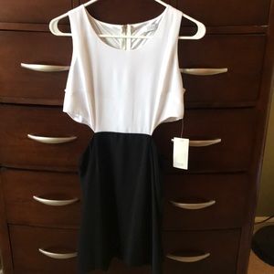 Tobi black and white cutout dress